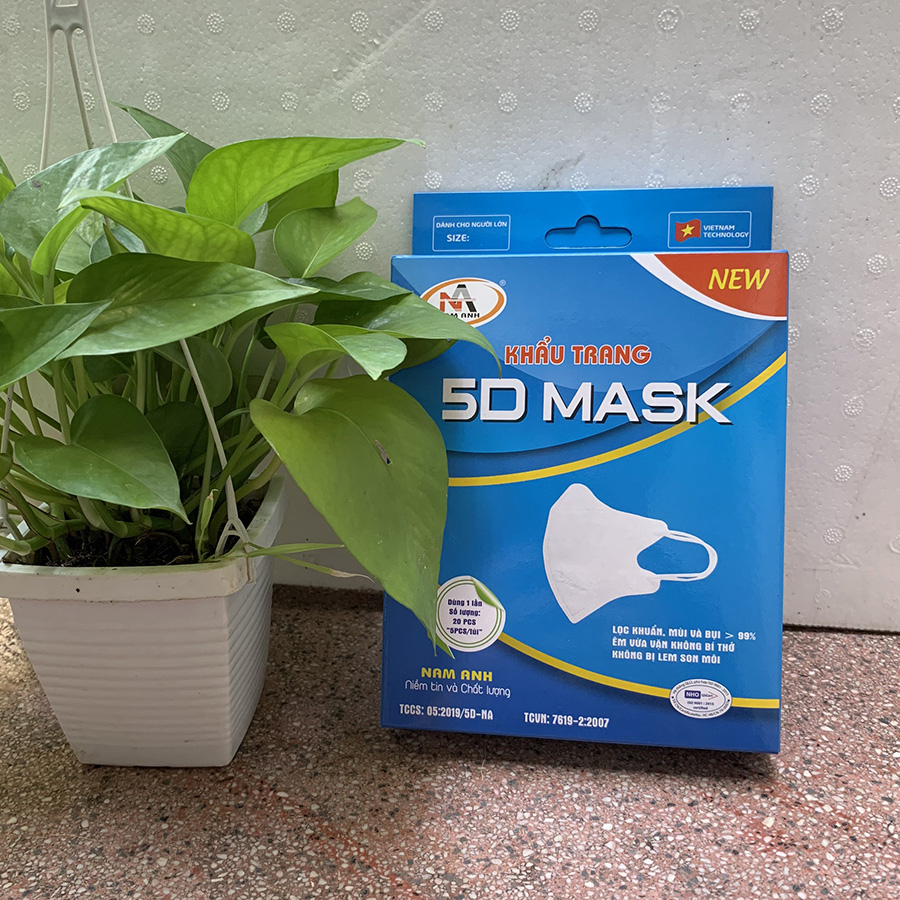 [HCM]Khẩu Trang 5D Mask Famapro Nam Anh hộp 20 cái