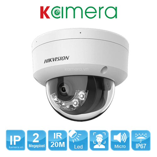 Camera ip 2mp hikvision thân trụ ds-2cd1021g2-liu , bán cầu ds-2cd1121g2-liu - hàng chính hãng
