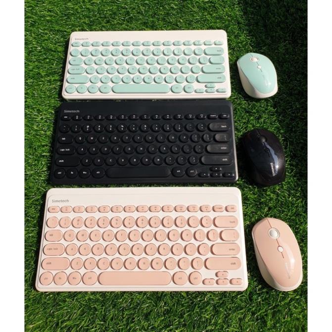 Combo bàn phím + chuột không dây simetech sm9000 mini siêu cute