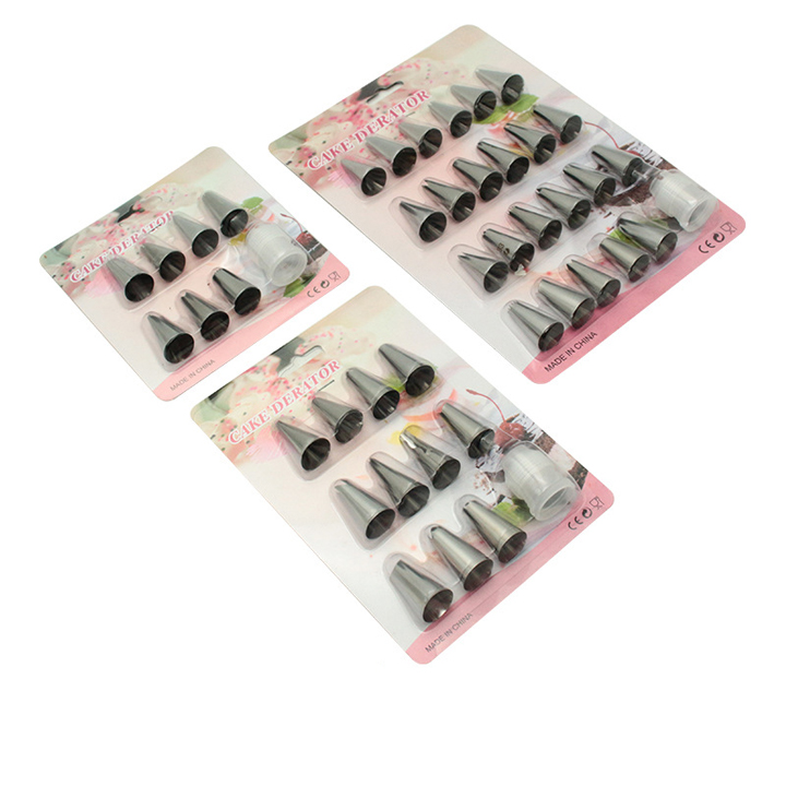 Bộ mẫu 8-12-24 đuôi bắt bông kem trang trí bánh - t0175