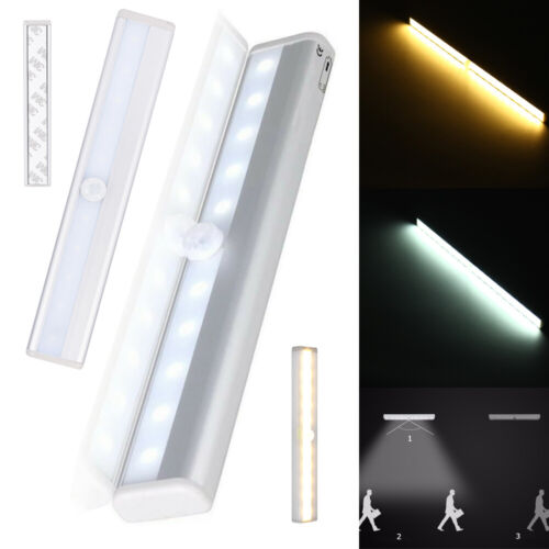 LED Đèn cảm biến chuyển động đêm 6/10LEDs Pin 10Leds tủ tủ không dây có sẵn băng PIR Nhà Giường ấm cho đèn trắng 6 dính bây giờ aaabattery bàn tủ quần áo dưới ngăn kéo Powered mát 10led