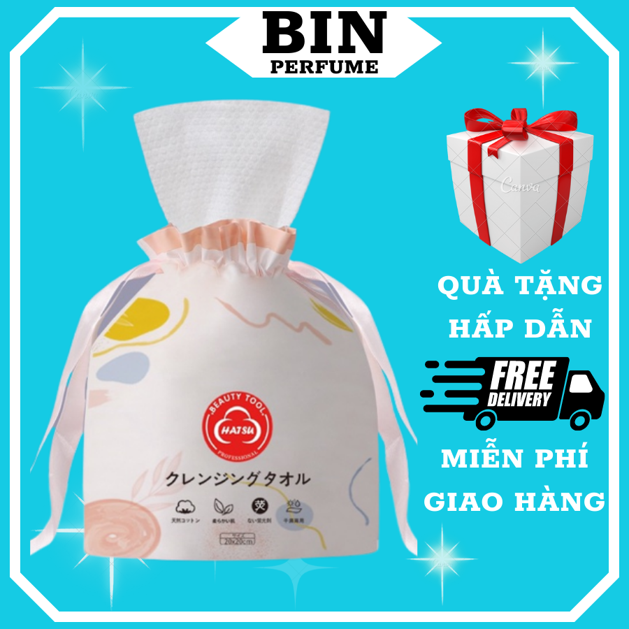 Khăn lau mặt cotton hatsu - khăn tẩy trang siêu sạch