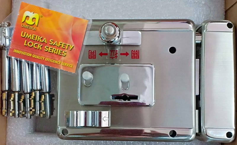 Ổ khóa cổng UMEIKA 610A thân Inox SUS 304 3 chốt an toàn - MITISHOP