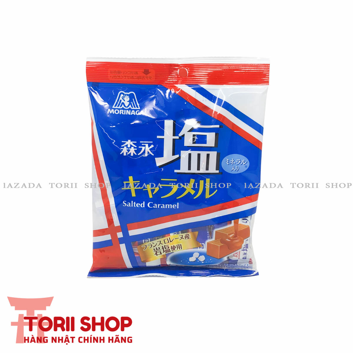 Date dài Kẹo caramel muối bổ sung khoáng chất 92g hàng Nhật nội địa Kẹo