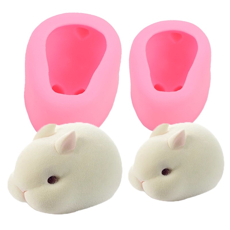 Khuôn bánh hình thỏ silicone, khuôn rau câu thỏ