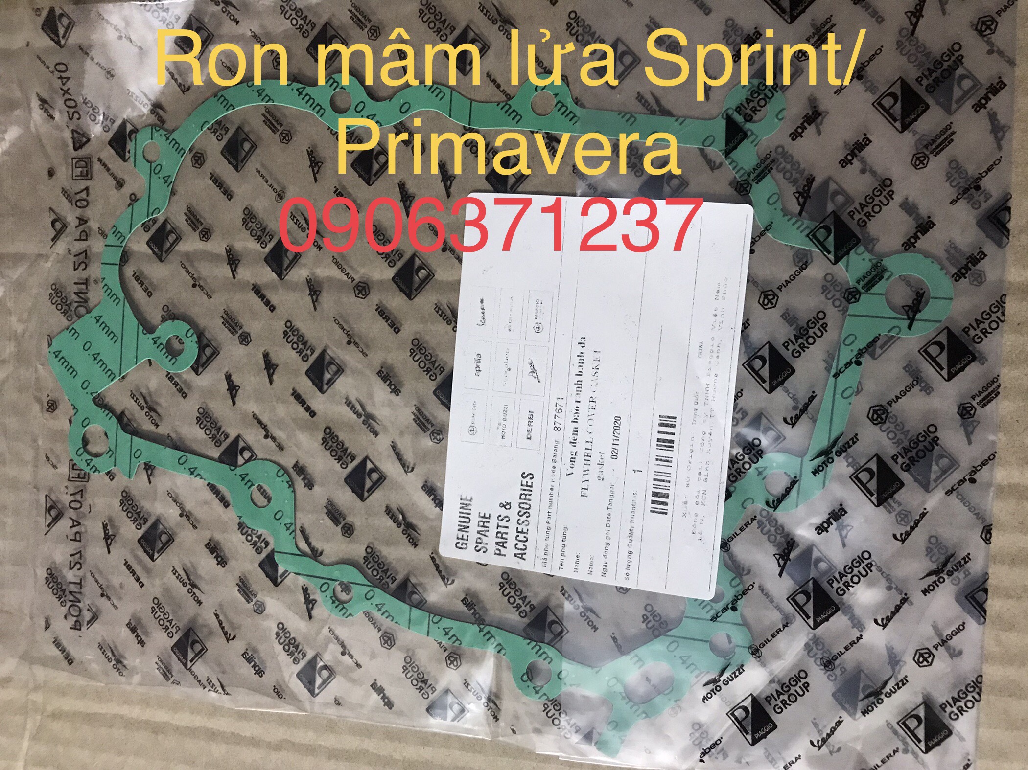Ron mâm lửa xe Vespa Sprint/ Primavera 3v zin hãng
