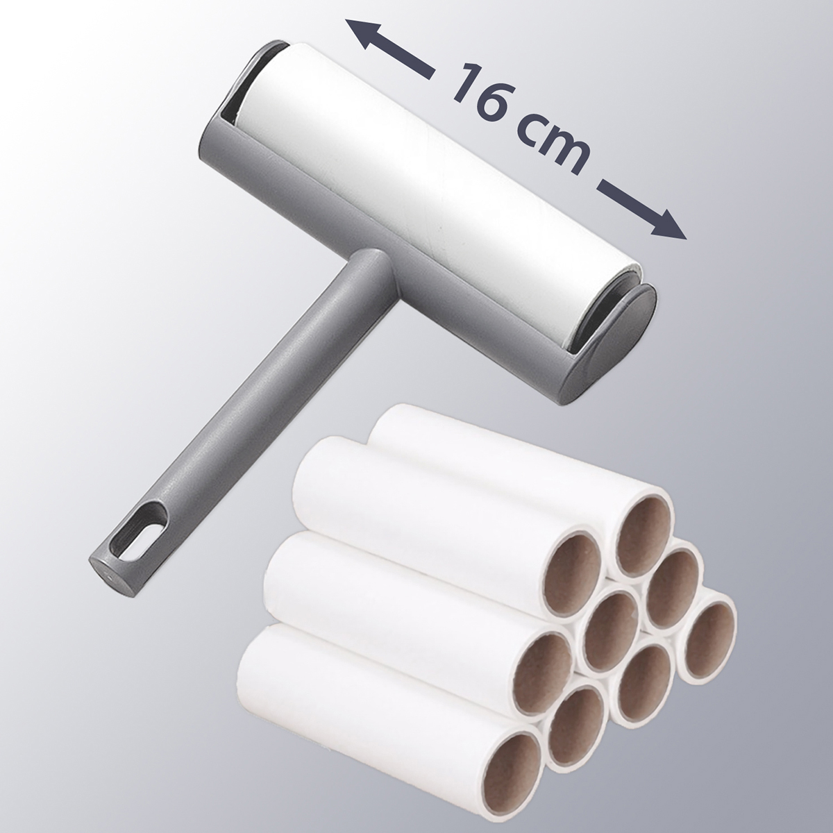 Combo of Dust Roller + 10 Living C Dust Roller Cores, 55-Layer Dust Roller Paper Roll - 4