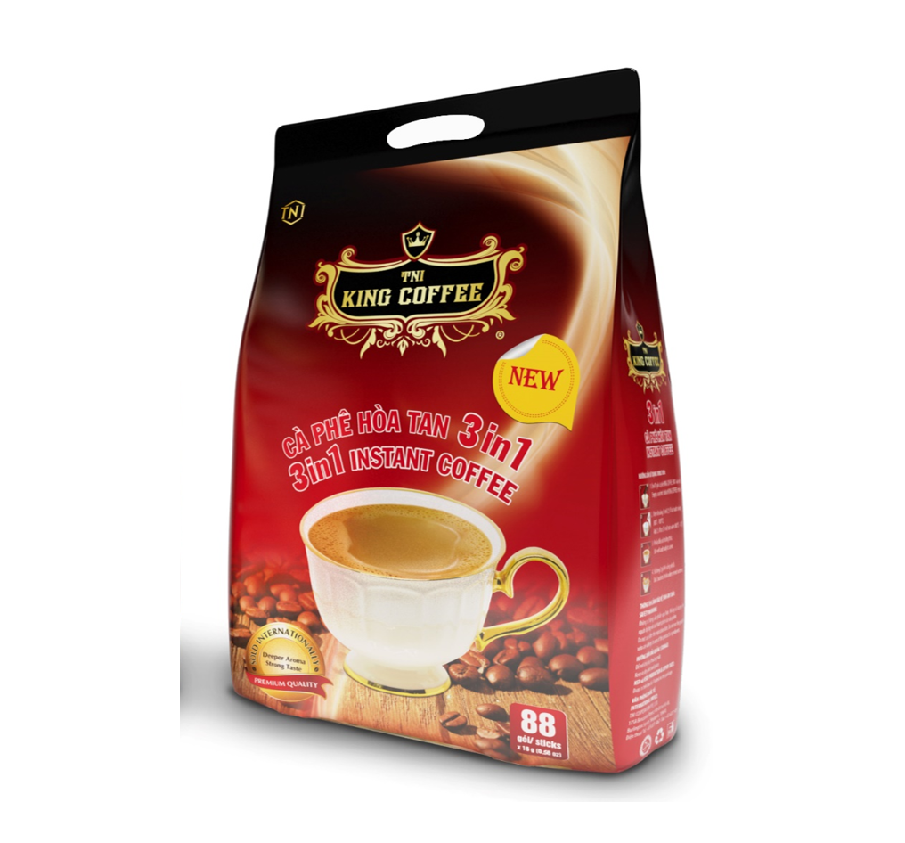Cà phê hòa tan 3in1 king coffee - túi 88 gói x 16g
