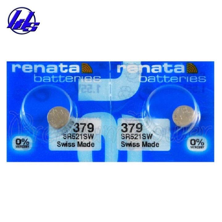 Combo 2 viên pin đồng hồ sr521sw 379 renata silver oxide 1.55v