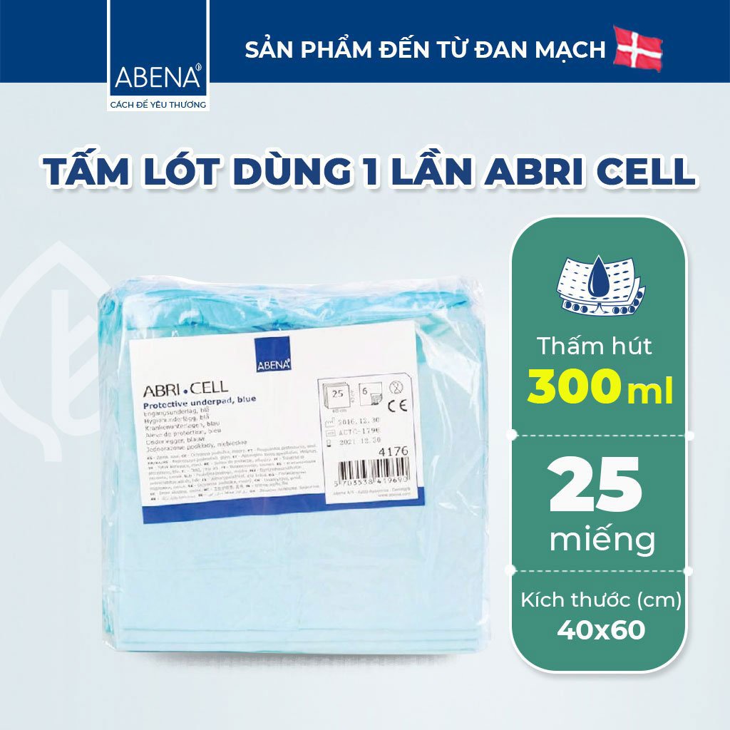 Tấm lót chống thấm dùng 1 lần Abena Abri Cell 40x60cm - Nhập khẩu Đan Mạch