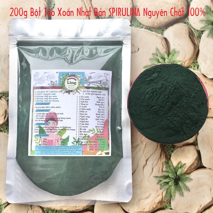[Hàng Cao Cấp] Bột Tảo Xoắn Nhật Bản SPIRULINA 100g/200g Nguyên Chất Thiên Nhiên 100%