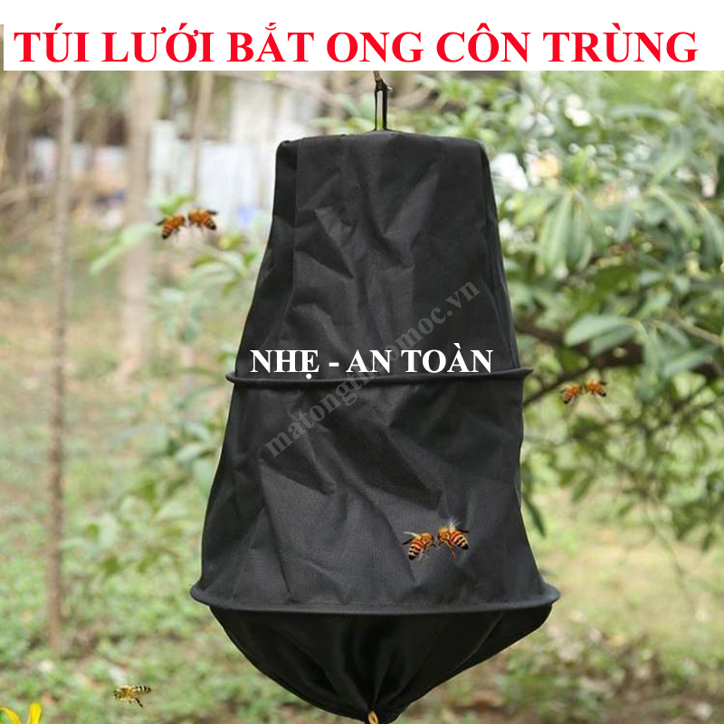 Túi lưới bắt ong tự nhiên, ong trụ điện gọn nhẹ, an toàn