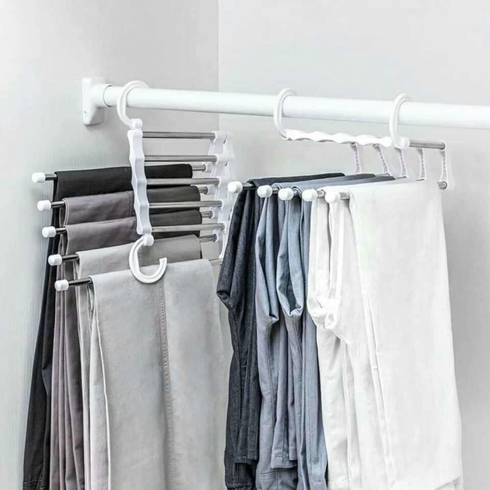 Combo 02 móc treo quần áo đa năng gấp gọn dễ dàng