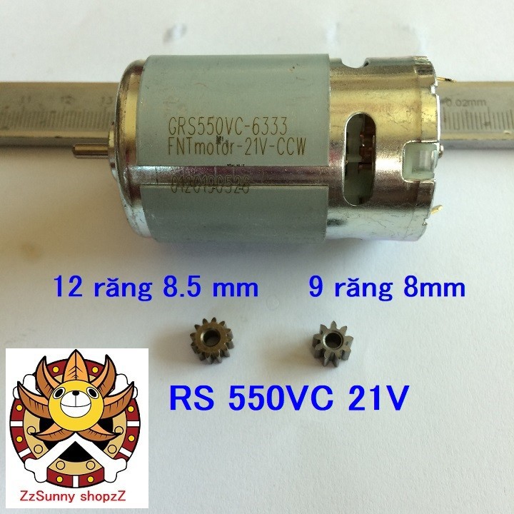Motor 550 21v fnt 23000 rpm dùng cho máy khoan pin có bánh răng