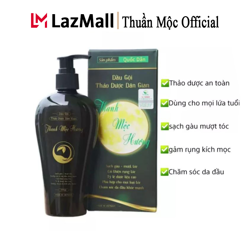 Dầu gội thảo dược thuần mộc mẫu mới cải tiến 350gr giảm rụng