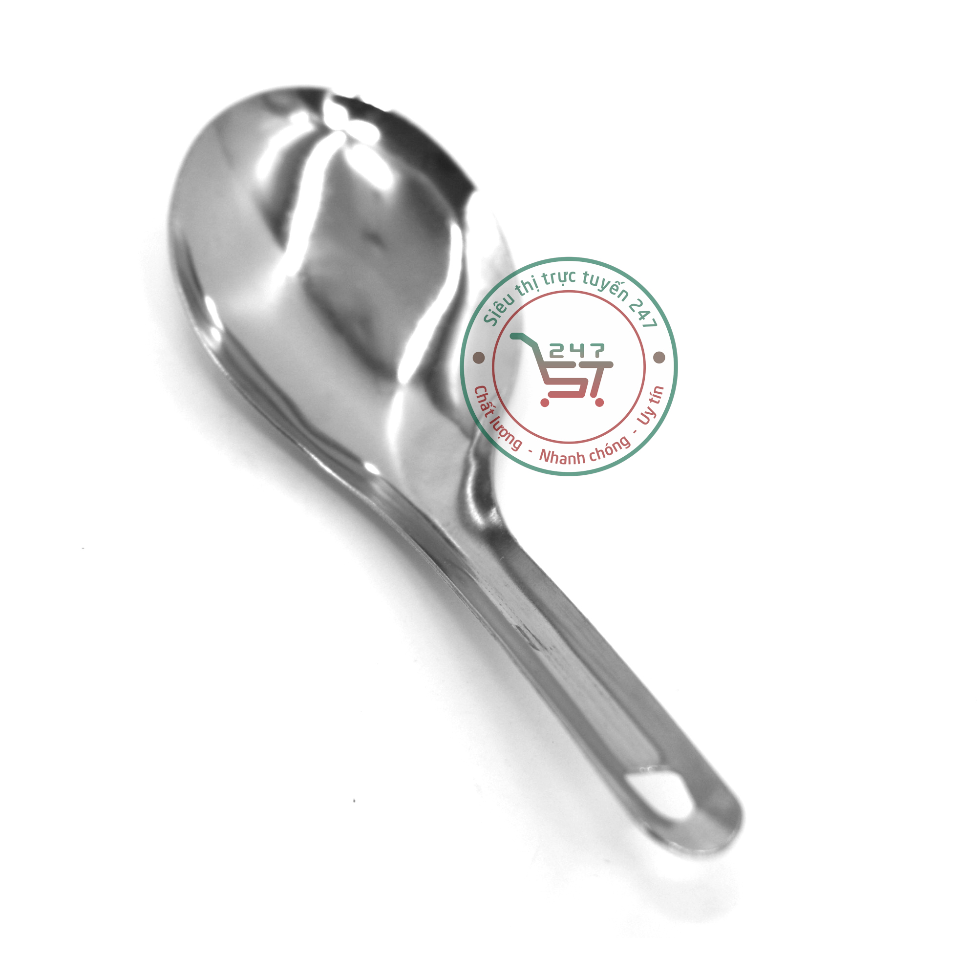Vá cơm inox to tiện dụng trong gia đình Muôi xúc cơm inox sáng bóng không gỉ