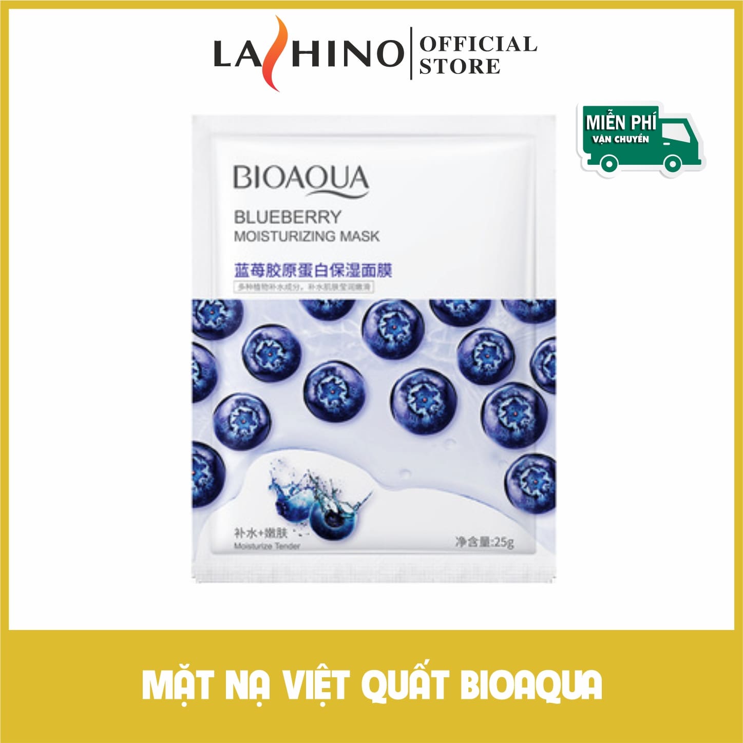 [FREE SHIP + QUÀ 1K] COMBO 10 Mặt nạ đắp Việt Quất Bioaqua Mặt nạ dưỡng da ngăn ngừa lão hóa da trắng hồng tự nhiên