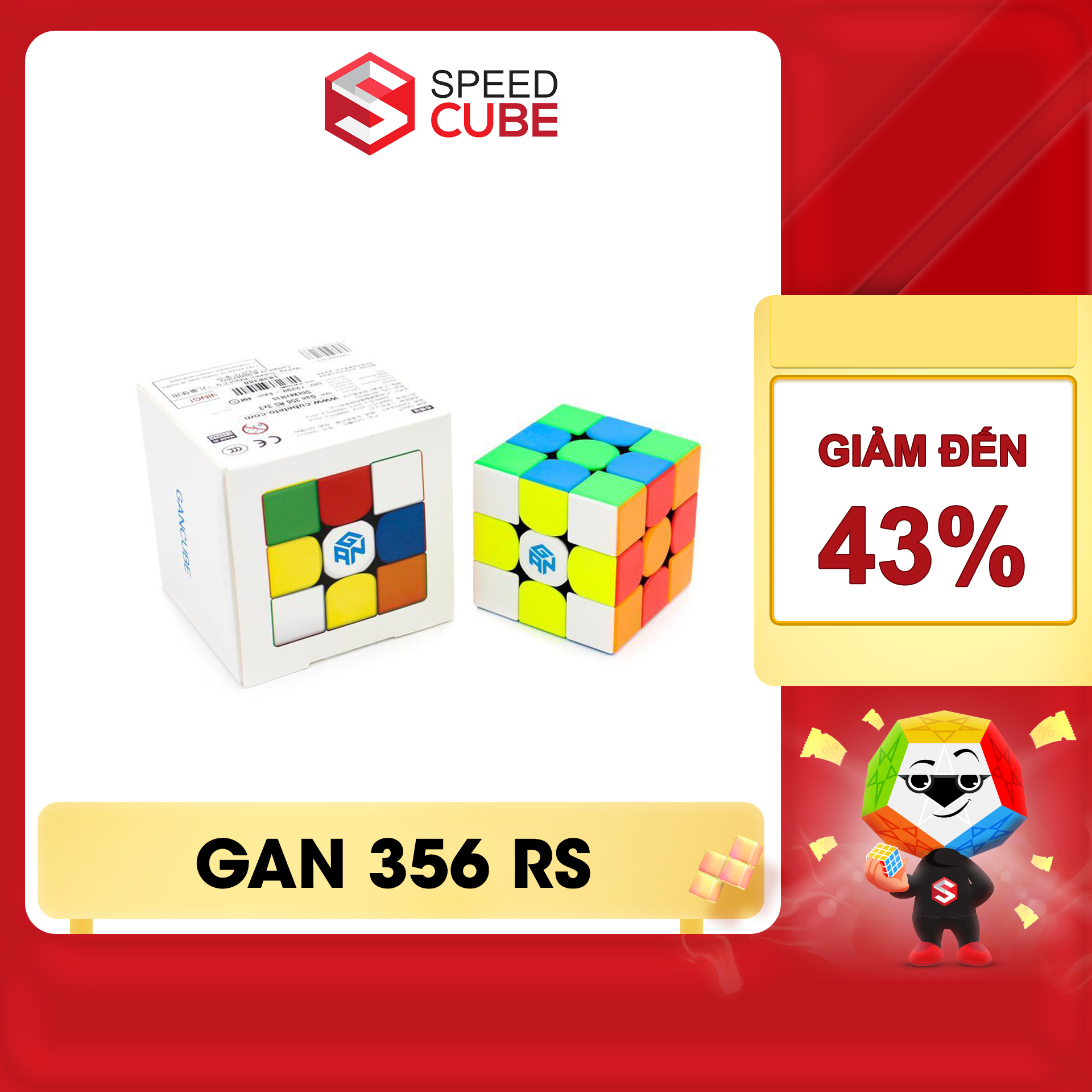 Rubik 3x3 Gan 356 RS, Rubik 3x3x3 Chính Hãng Gan Giá Rẻ - Shop Speed Cube