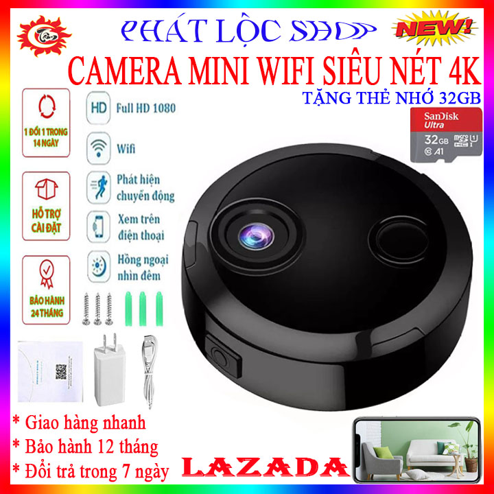 Camera an ninh, Camera gia đình, Camera mini không dây kết nối điện thoại, Camera mini siêu nhỏ Q15 WiFi Full HD