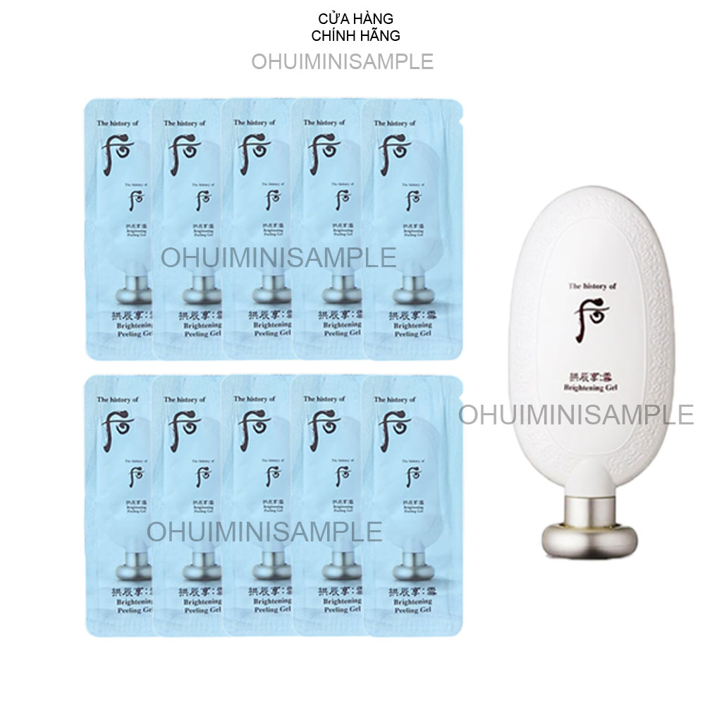 Combo 10 Gói Tẩy Da Chết Whoo Dạng Ký Giúp Làm Trắng, Sản Sinh Collagen - Whoo Gongjinhyang Seol Brightening Gel