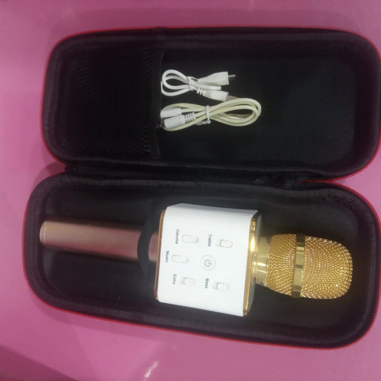 Micro karaoke - Micro kèm loa Bluetooth Q7 mẫu mới 2020