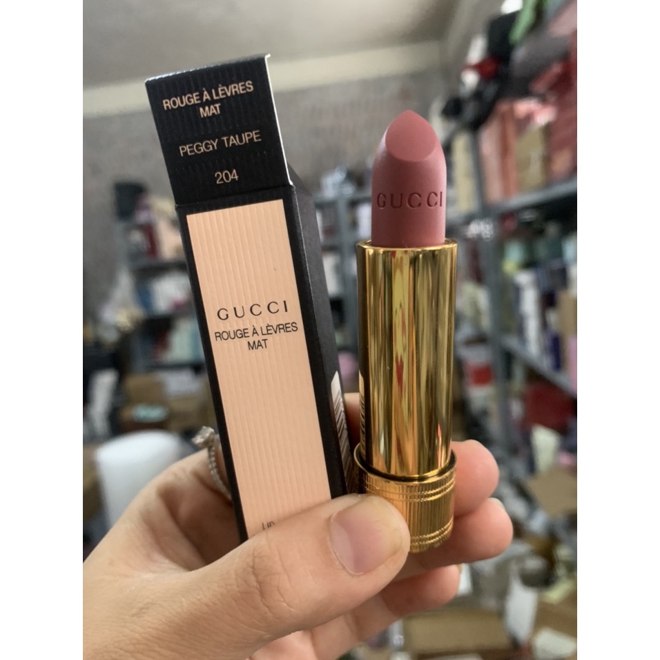 Son Gucci Mat 204 -Màu hồng đất siêu cute