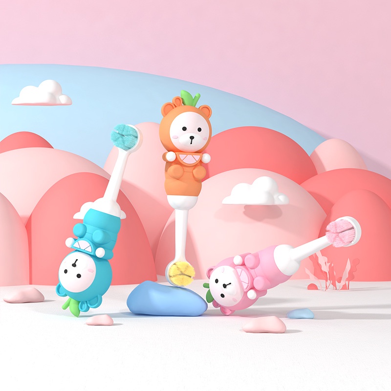 Bàn chải đánh răng mềm mại hình thú dễ thương cho bé