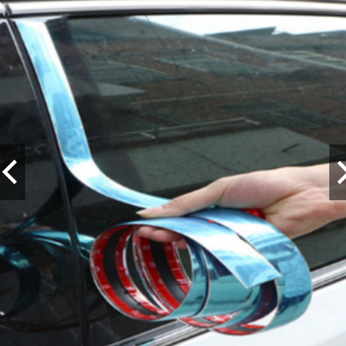 Nẹp mạ crom bản 30mm x 15m ốp dán viền chân kính xe hơi ô tô