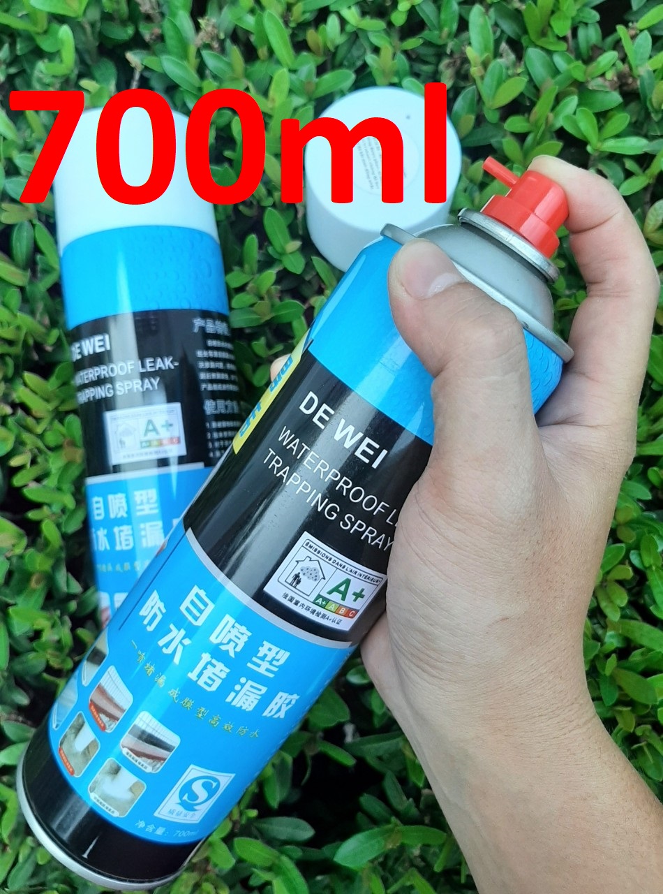 Xịt Chống Thấm Chống Dột Cho Mái Nhà, Tường Nhà Cực Hiệu Qủa Chai Lớn 700ml DEWEI
