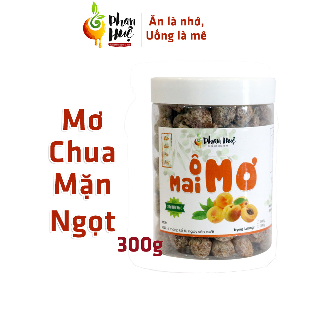 Ô mai xí muội mơ chua mặn ngọt Phan Huệ (300g). Mơ Miền Bắc chọn lọc. Vị chua mặn ngọt ngon khó cưỡng. Giảm ho, giảm rát họng. Ăn là Nhớ, đặc sản Hà Nội
