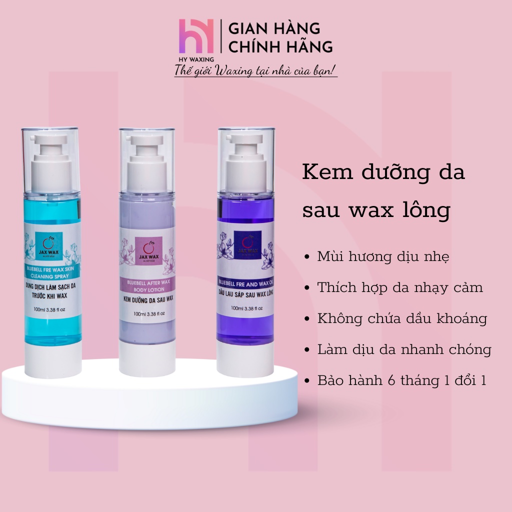   CHE TÊN  Kem Dưỡng Da Sau Wax Lông Dung Dịch Vệ Sinh Da Trước Wax Triệt Lông HY WAXING 1014 