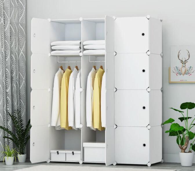 Tủ nhựa ghép - Tủ đựng quần áo – 12 ô lớn sâu 47cm