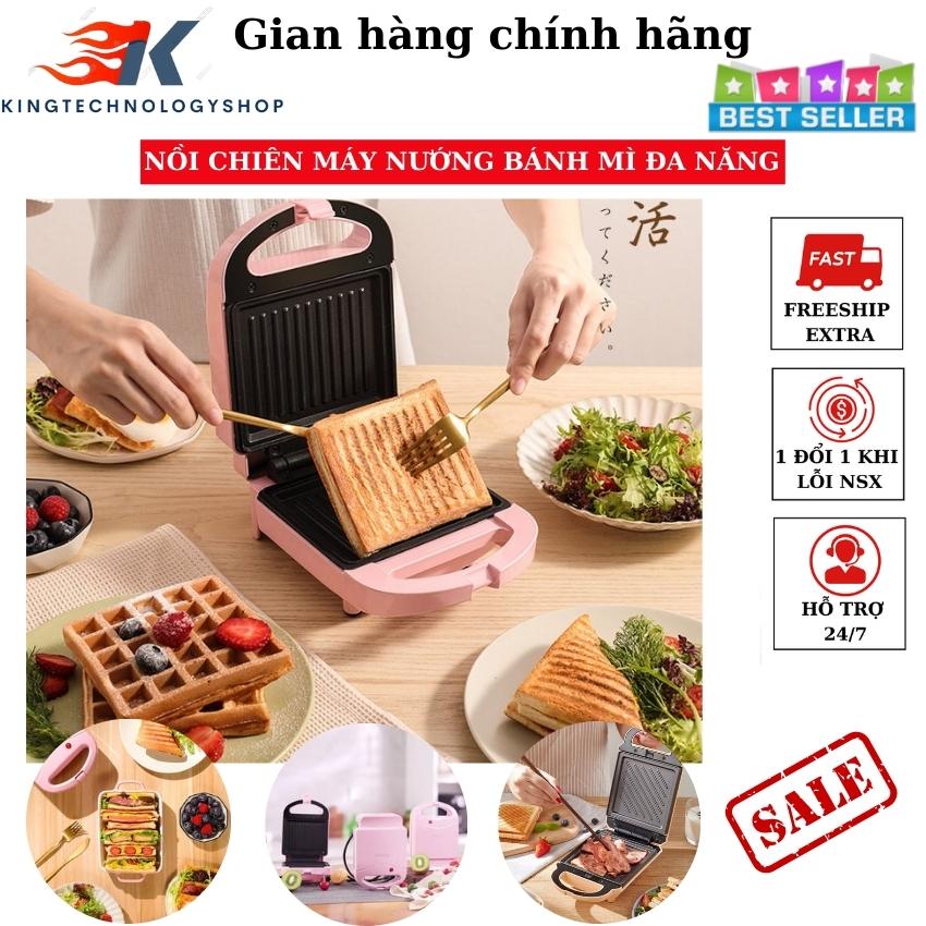 Máy nướng bánh mì sandwich điện mini đa năng 2in1 9587