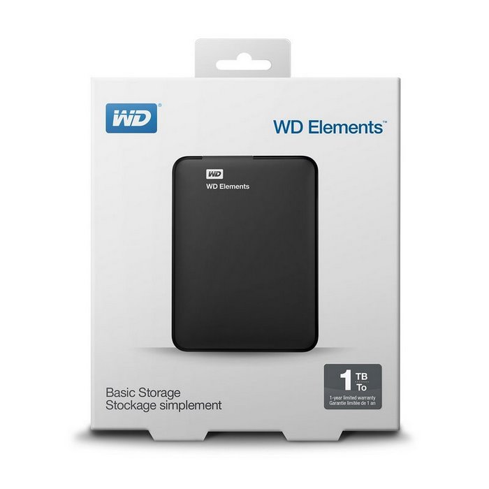 Ổ cứng gắn ngoài ổ cứng di động hdd western elements usb 3.0 1tb đen - bảo hành 12 tháng