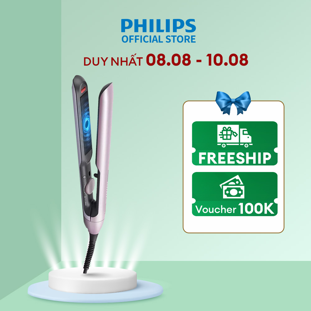 Máy ép tóc, duỗi tóc, uốn tóc philips bhs530/00-q2 - bảo hành chính hãng 2 năm