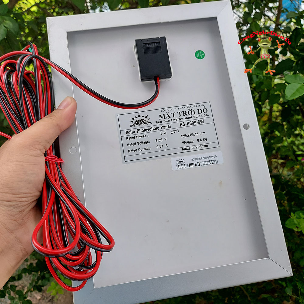 (jack 5.5) Bộ máy bơm nước mini năng lượng mặt trời Brushless motor (khung pin nhôm)