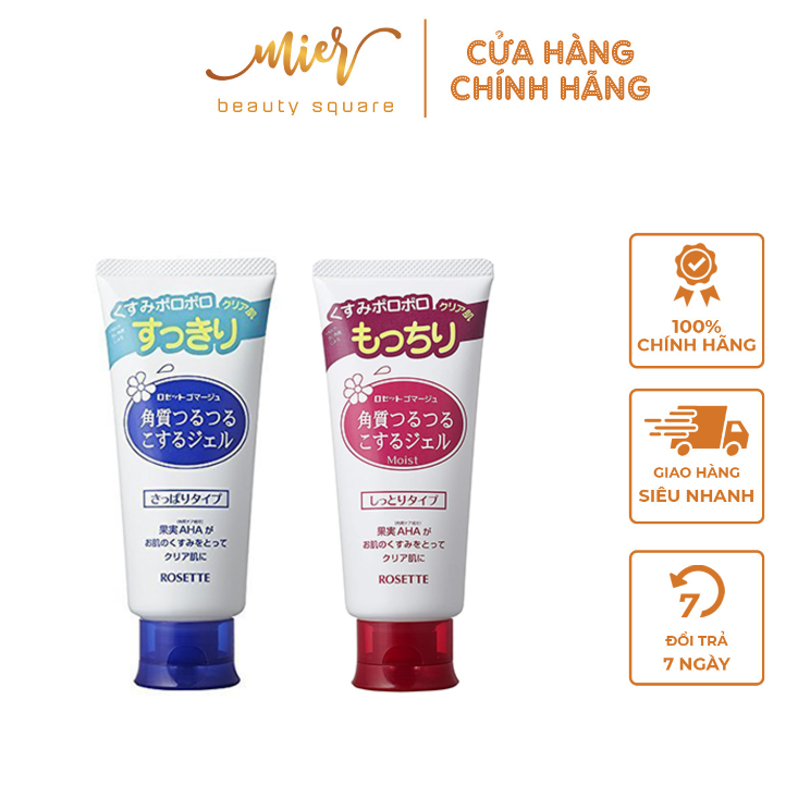 Tẩy Tế Bào Chết Da Mặt Rosette Nhật Bản Chính Hãng 120g Dành Cho Da Thường Da Khô Da Mụn