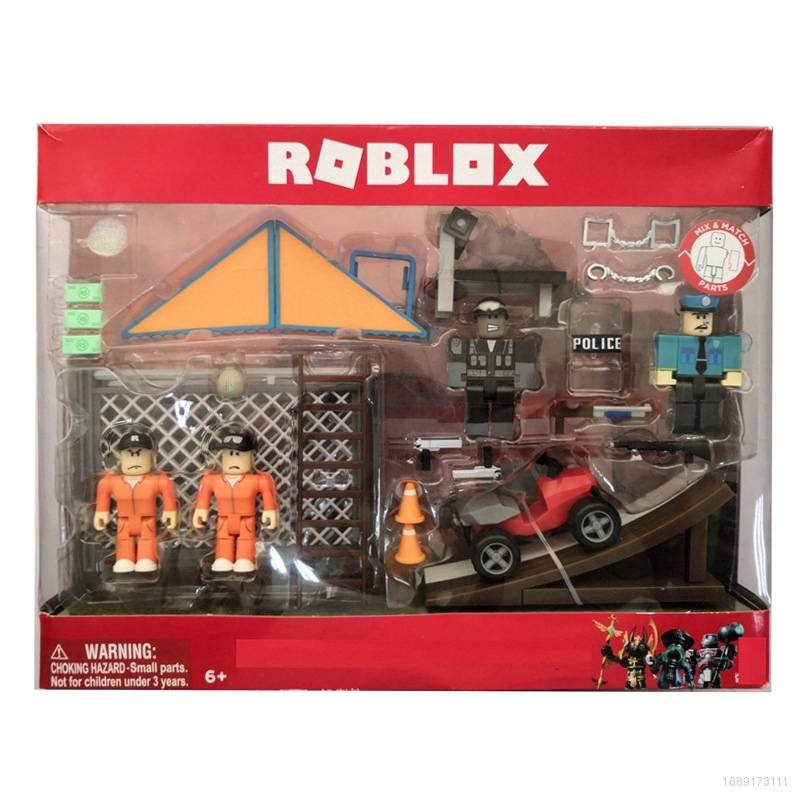 Set 4 mô hình đồ chơi nhân vật Roblox Jailbreak dùng trang trí/làm quà tặng