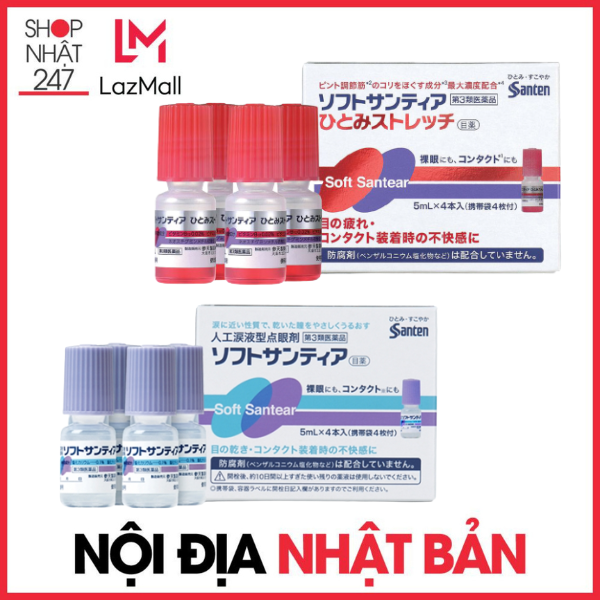 Nước mắt nhân tạo Nhật Santen Soft Santear 5ml Nội Địa Nhật Bản