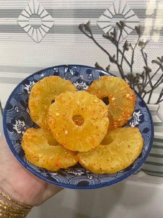 500g thơm sấy dẻo lắc muối ớt - ngon tuyệt