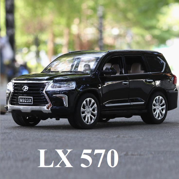 Đồ chơi trẻ em xe mô hình ô tô LX570 tỉ lệ 1:24 mô hình bằng sắt mở các cửa có âm thanh và đèn MÀU TRẮNG