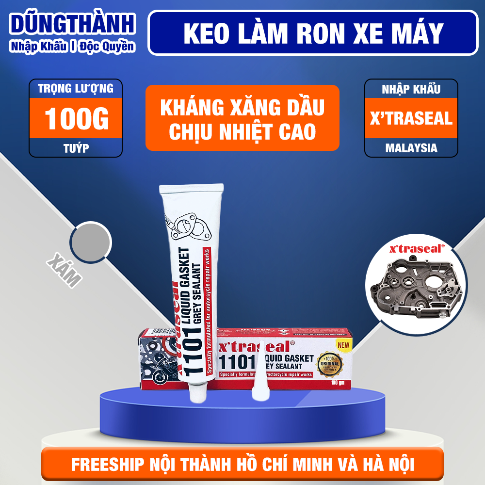 Keo Dán Ron Xe Máy Keo Malaysia Xtraseal 1101 chịu nhiệt kháng xăng dầu khô nhanh Liquid Gasket 100g
