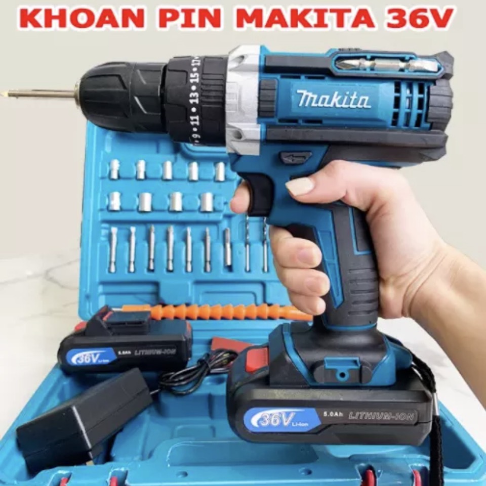 Máy khoan pin có búa makita 36v.