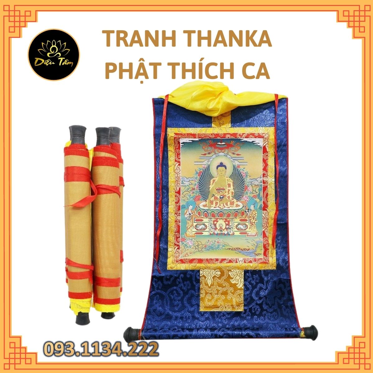 Tranh thangka Thích Ca Mâu Ni đồ thờ cúng phong thủy shop Diệu Tâm
