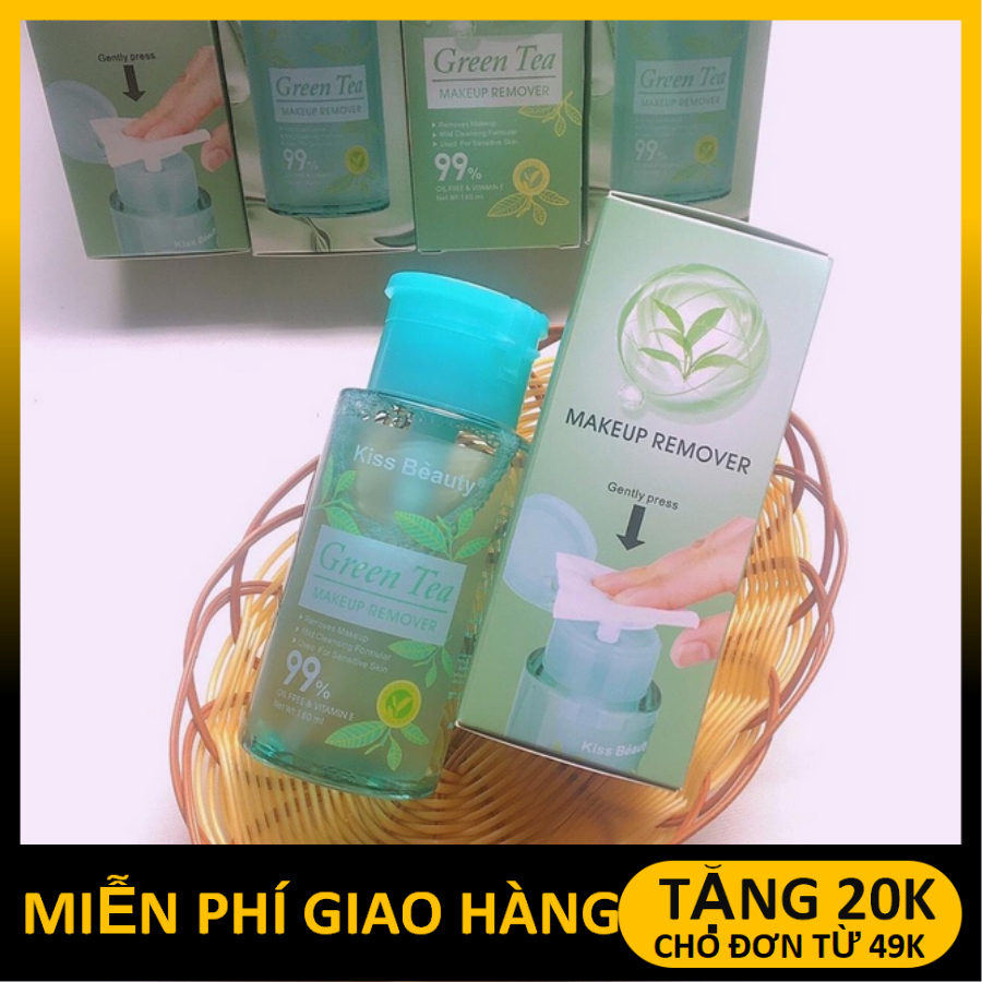 NƯỚC TẨY TRANG Kiss Beauty GREEN TEA 180ml