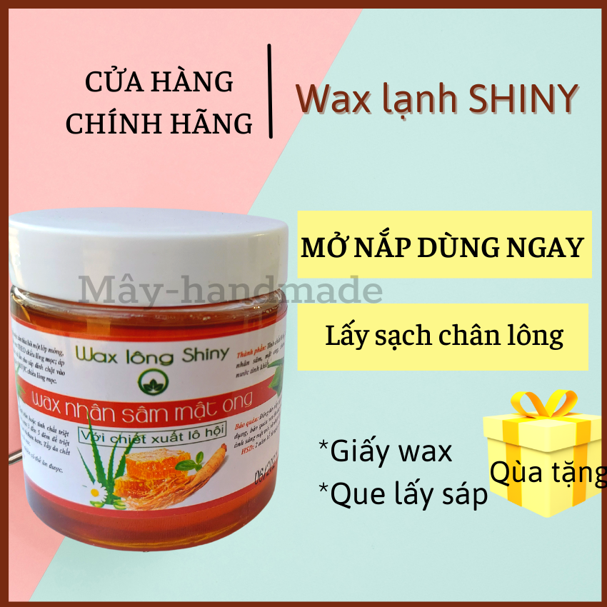 Sáp Wax lông mật ong Shiny tinh chất sâm lô hội , wax lông nách, tay , chân