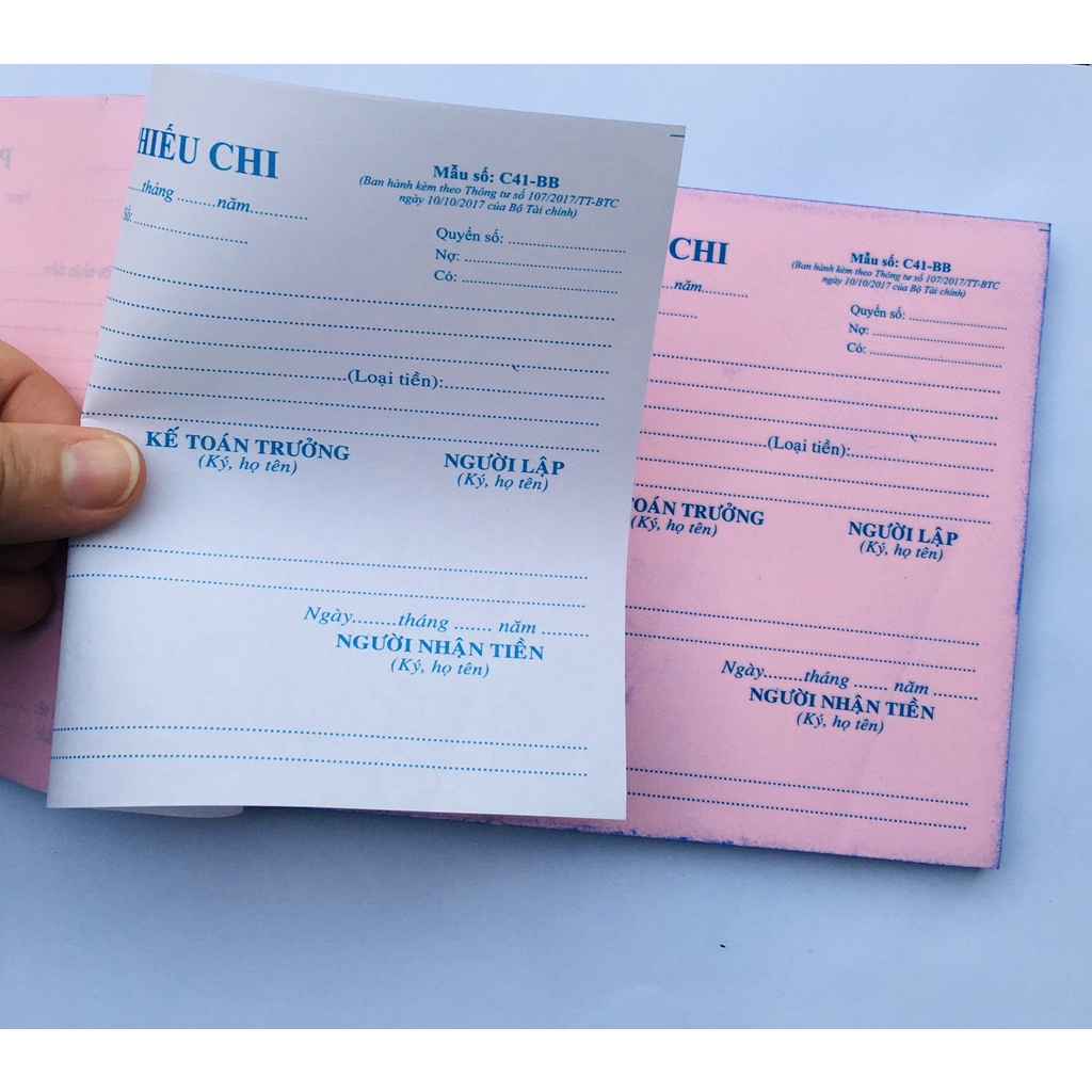 Phiếu Chi 2 Liên Mẫu Số C41BB