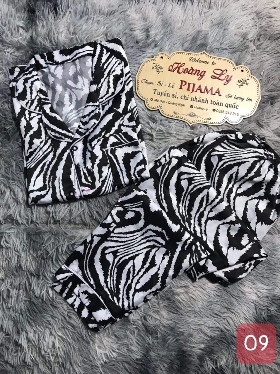Bộ Pijama Hoạ Tiết Hoạt Hình Áo Tay Dài Quần Dài