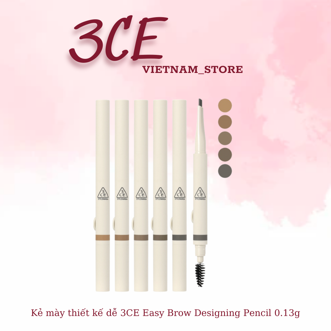 Chì kẻ mày 2 đầu 3ce easy brow designing pencil