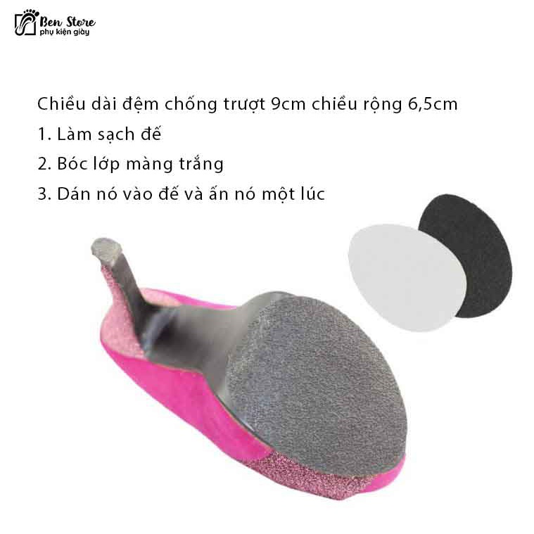Cặp miếng dán đế giày cao gót chống trượt bằng cao su #lot71